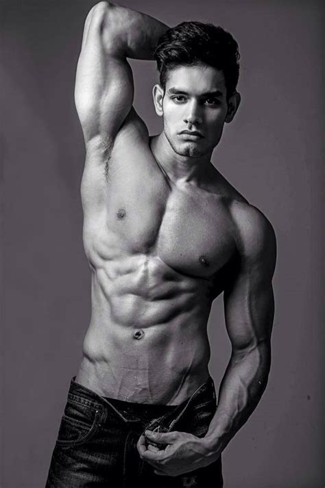 Shirtless Bollywood Men Indian Male Model In Briefs