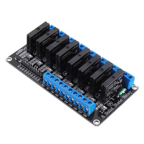 8 Channel 5v Solid State Relay Low Level Trigger Dc Ac Pcb Ssr In 5vdc