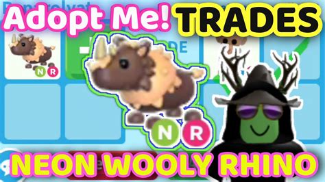 Neon Wooly Rhino Trading Proofs In Adopt Me Youtube