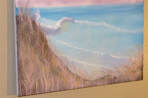 18x24 Pastel Seascape Bob Ross Inspired Oil Etsy