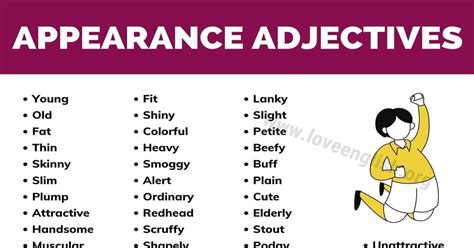 List Of Adjectives To Describe A Person