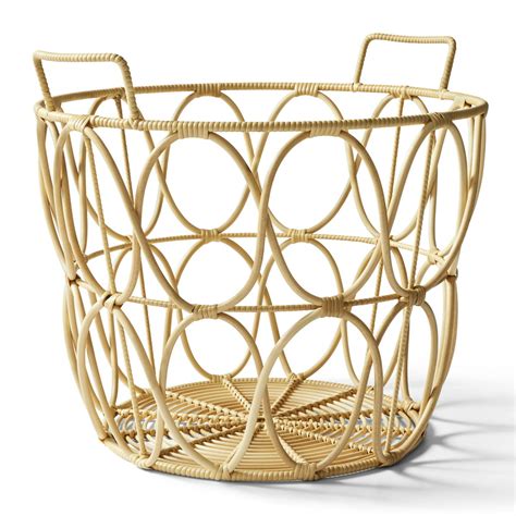 Better Homes And Gardens Large Natural Poly Rattan Open Weave Round