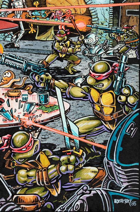 Hakes Teenage Mutant Ninja Turtles 5 Comic Book Cover Original
