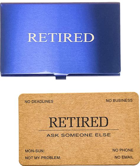 Rxbc2011 Retired Business Cards Funny Retirement T