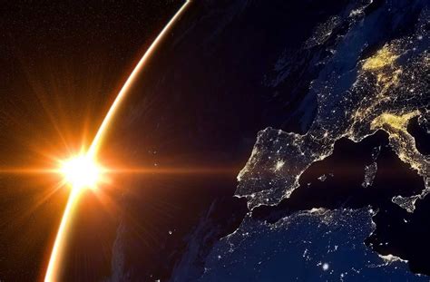 Sun Rising Over Earth Celestial Solar Innovations