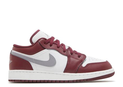 Air Jordan 1 Low Gs Cherrywood Red Cement White Grey 553560 615 Sepcleat