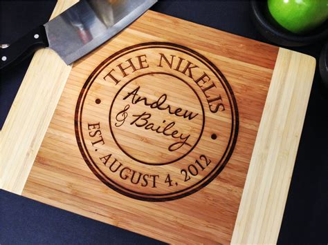 Personalized Cutting Board Monogram Wood Engraved By Letsengraveit
