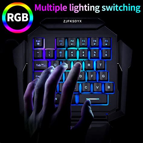 Mua Zjfksdyx K50l One Handed Gaming Keyboard Rgb Backlit 35 Key Mini