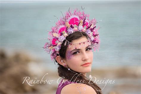 Mermaid Headdress Mermaid Headband Mermaid Crown Purple Mermaid