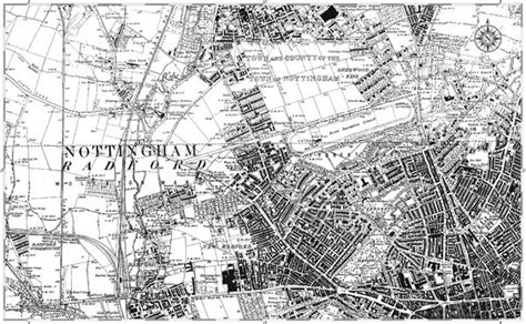 Old Map Of Nottingham Nottingham Map Old Map Nottinghamshire