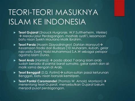 Teori Masuknya Islam Ke Indonesia Brainly 2021
