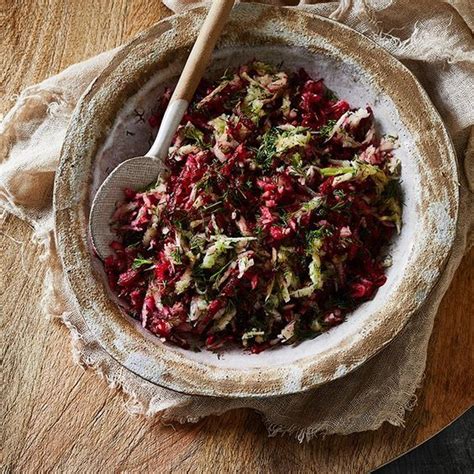 Grated Beetroot Fennel And Apple Salad With Dill And Dressing Fennel