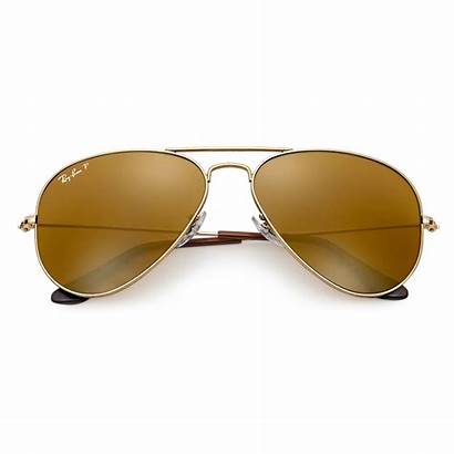 Ban Ray Aviator Brown Sunglasses Classic Gold