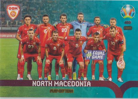 National team managers at the. Adrenalyn Euro 2020 - 460 - North Macedonia - Play-Off Team