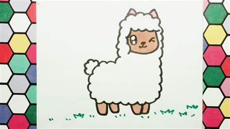 How To Draw A Cute Alpaca Easy Youtube