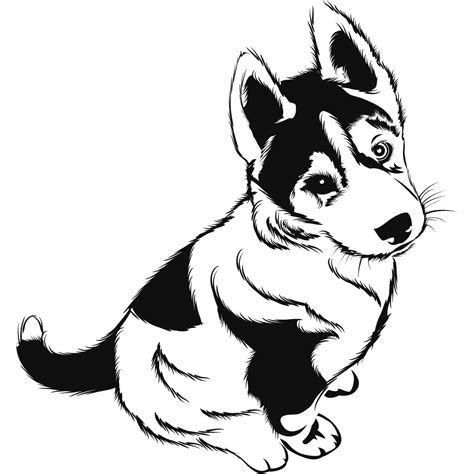 Husky Puppy Coloring Pages Printable