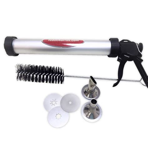 Churro Maker Gun Holds Includes 3 Exchangable Stainless Steel Nozzles