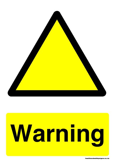 Shop our selection of safety warning signs to ensure your construction site or office complies with osha safety requirements. Blank warning sign - Health and Safety Signs
