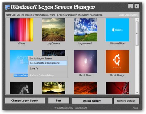 Download Windows7 Logon Screen Changer 1