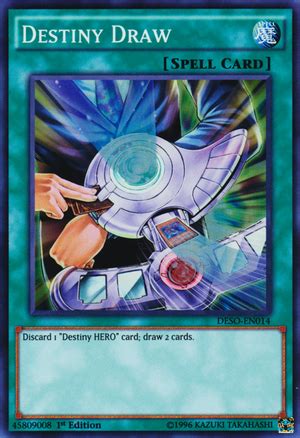 I realize after drawing the first card there will only be 51 cards in the deck but i'm having trouble calculating the chance that the second one is an ace if i don't know what there are $52\times 51$ outcomes when you draw 2 cards one after another without returning the first drawn card to the deck. Destiny Draw | Yu-Gi-Oh! | Fandom powered by Wikia
