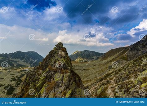 Dramatic Scenery In High Mountains In The Alps In Summer Stock Photo