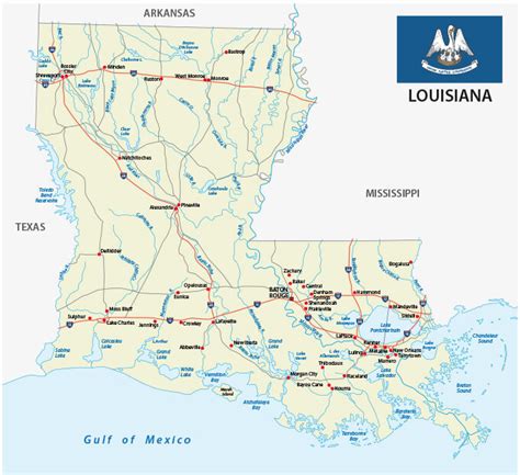 Map Of Louisiana Guide Of The World