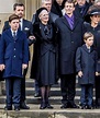 Queen Margrethe II of Denmark with her sons by her side watch on as her ...