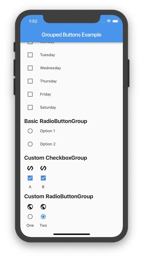 Flutter Form Radio Button Vcmine