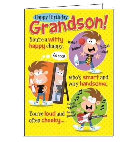 special grandson quentin blake birthday card nickery nook