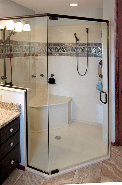 shower pans corner showers  bathroom remodeling