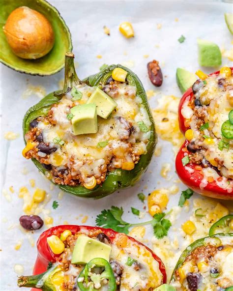 Easy Vegetarian Stuffed Peppers Healthy Fitness Meals