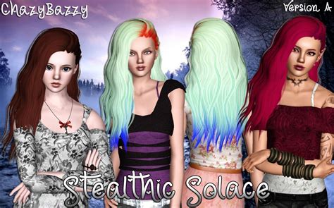 Stealthic Solace Hairstyle Retextured By Chazy Bazzy Sims 3 Hairs