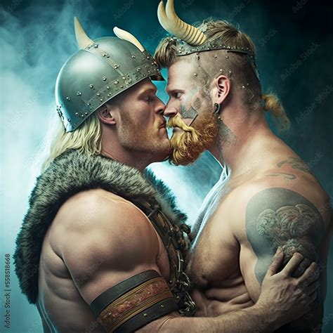 Gay Viking Romance Ai Generated Stock Illustration Adobe Stock