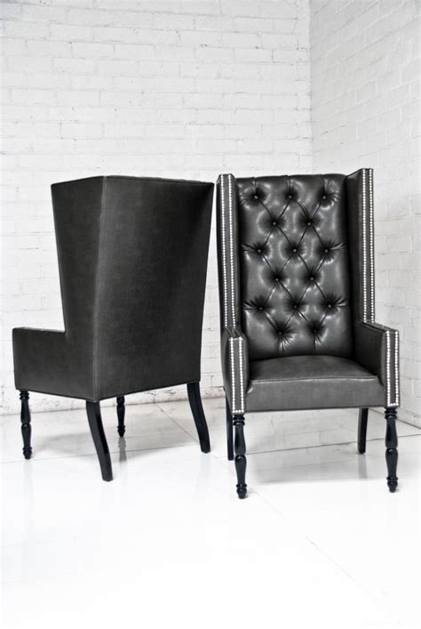 Ultra Tall Mod Wing Dining Chair In Faux