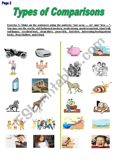 Types Of Comparisons 3 Esl Worksheet By Naky72
