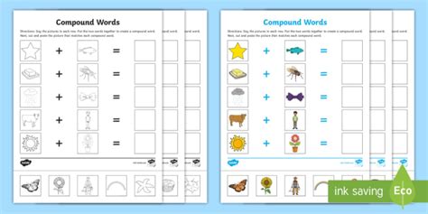 Compound Words Cut And Paste Activities
