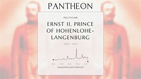 Ernst II, Prince of Hohenlohe-Langenburg Biography - Prince of ...