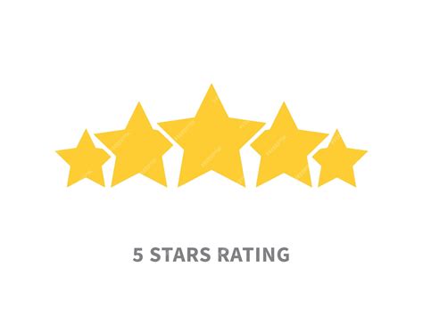 Premium Vector 5 Star Rating Customer Product Review Flat Icons For