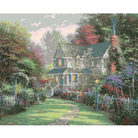 Plaid Thomas Kinkade Victorian Garden Ii Paint By Numbers Craft