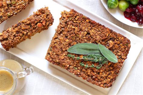 Vegan Lentil Loaf With Classic Brown Onion Gravy The Mostly Vegan