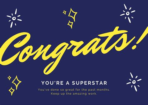 Free Printable Custom Congratulation Card Templates Canva