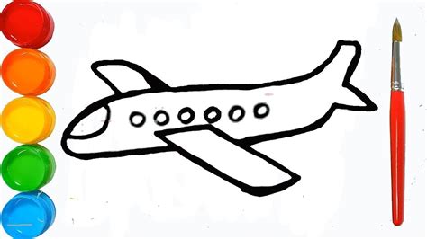 How To Draw An Airplane Airplane Drawing For Kids Youtube