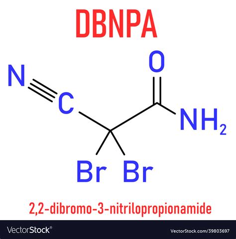 Dbnpa Biocide Molecule Skeletal Formula Royalty Free Vector