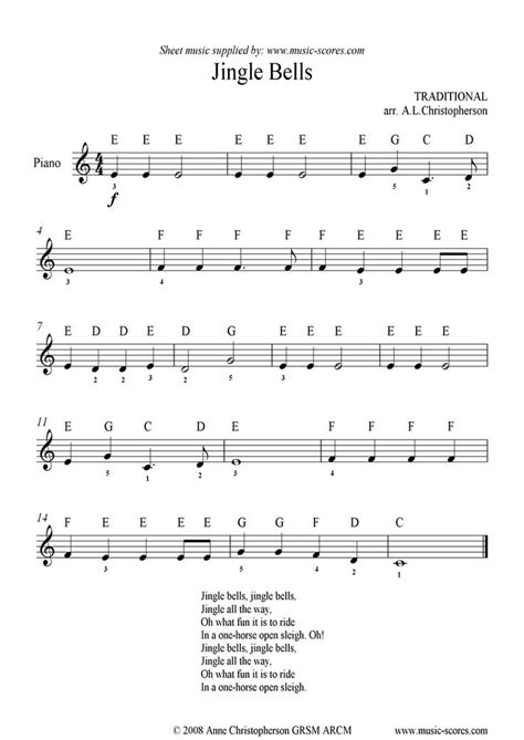 In music, letter notation is a system of representing a set of pitches, for example, the notes of a scale, by letters. Jingle Bells: Very Easy Piano sheet music by Christmas: Piano | Christmas piano music, Piano ...