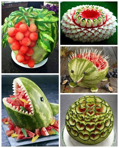 Seen This Pic Of Lovely Water Melon Creations Amazing Food Art Easy