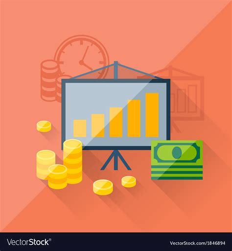 Concept Of Investments In Flat Design Style Vector Image