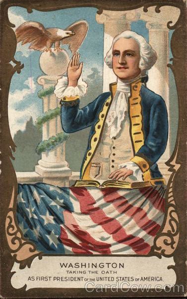 Painting Of George Washington Being Sworn In As President