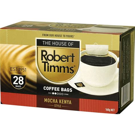 Robert timms mocha kenya style coffee bags 28 pack. Robert Timms Coffee Bags Mocha Kenya Style 28pk 168g ...
