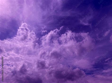 Fantastic Purple Clouds In The Heaven Night Fantasy Cloudy Sky