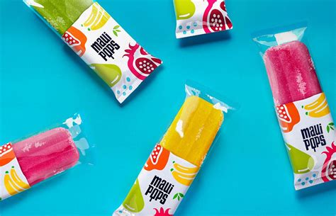 Maui Pops Identity Designed Ice Cream Design Popsicles Packaging